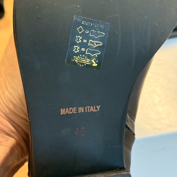 COPY - Ella Black Leather Ankle Boots Made in Italy Women’s size 10 - Picture 4 of 4